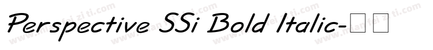 Perspective SSi Bold Italic字体转换